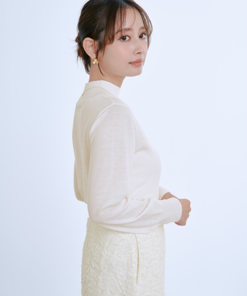 COHINA(コヒナ)の「シルクウールハイネックニット 【低身長・小柄女性】(ニット/セーター・レディース・ブラック/レッド/ホワイト/ブルー/グレー・ONE SIZE)」の16枚目の写真