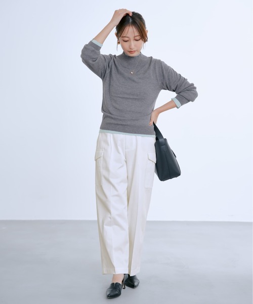 COHINA(コヒナ)の「シルクウールハイネックニット 【低身長・小柄女性】(ニット/セーター・レディース・ブラック/レッド/ホワイト/ブルー/グレー・ONE SIZE)」の22枚目の写真