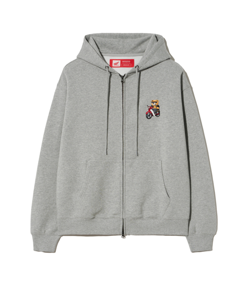 PHYPS MOTORCYCLE（フィップスモーターサイクル）の「Honda Bear Hoodie Zip-up Gray（パーカー・レディース・その他・SMALL/MEDIUM/LARGE/X-LARGE）」の2枚目の写真