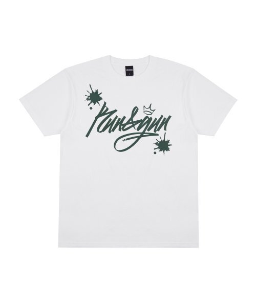 CREAM SODA LAB（クリームソーダラボ）の「ラン＆ガン 半袖Tシャツ ホワイト グリーン（Tシャツ/カットソー・メンズ・その他・LARGE/MEDIUM/X-LARGE/XX-LARGE）」の2枚目の写真