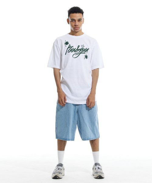 CREAM SODA LAB（クリームソーダラボ）の「ラン＆ガン 半袖Tシャツ ホワイト グリーン（Tシャツ/カットソー・メンズ・その他・LARGE/MEDIUM/X-LARGE/XX-LARGE）」の3枚目の写真