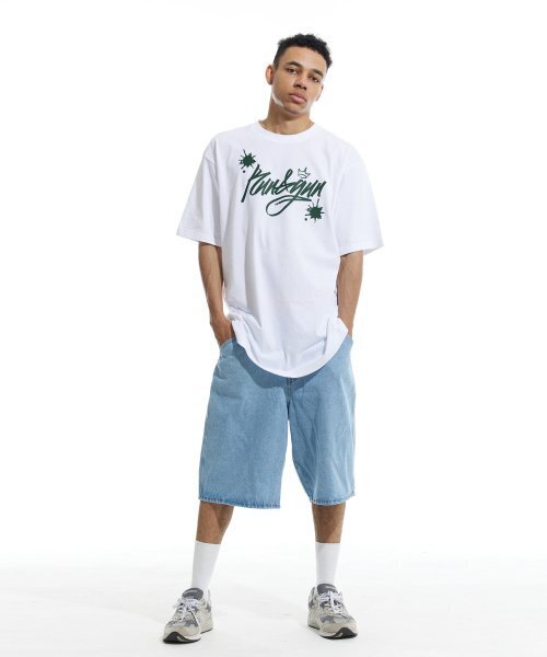 CREAM SODA LAB（クリームソーダラボ）の「ラン＆ガン 半袖Tシャツ ホワイト グリーン（Tシャツ/カットソー・メンズ・その他・LARGE/MEDIUM/X-LARGE/XX-LARGE）」の5枚目の写真