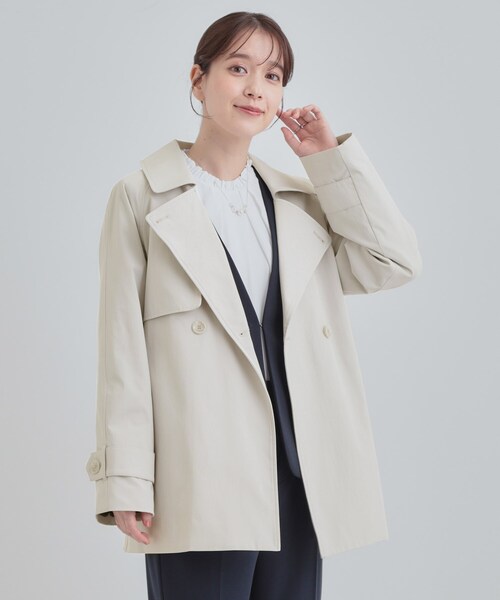 セール】【S-LL/撥水】通勤やお出かけにも活躍 ミドルトレンチコート
