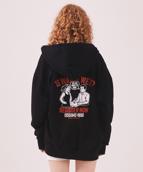 MENASOO(ミナス)の「Menasoo Cartoon Graffiti Two Way Hoodie Zip Up_Black(パーカー・レディース・ブラック・MEDIUM/LARGE)」の4枚目の写真