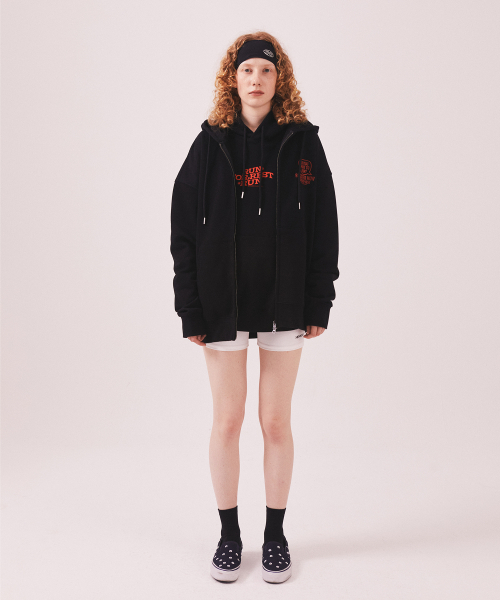 MENASOO(ミナス)の「Menasoo Cartoon Graffiti Two Way Hoodie Zip Up_Black(パーカー・レディース・ブラック・MEDIUM/LARGE)」の5枚目の写真