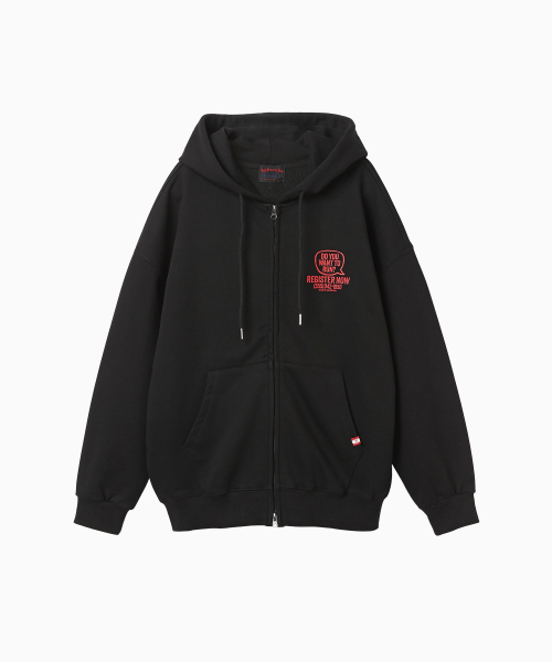 MENASOO(ミナス)の「Menasoo Cartoon Graffiti Two Way Hoodie Zip Up_Black(パーカー・レディース・ブラック・MEDIUM/LARGE)」の8枚目の写真
