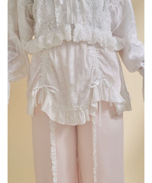 merry jenny（メリージェニー）の「airy lace apron（スカート・レディース・その他1/グレー/オフホワイト・FREE）」の7枚目の写真