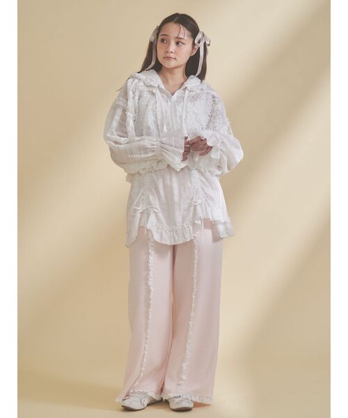 merry jenny（メリージェニー）の「airy lace apron（スカート・レディース・その他1/グレー/オフホワイト・FREE）」の11枚目の写真