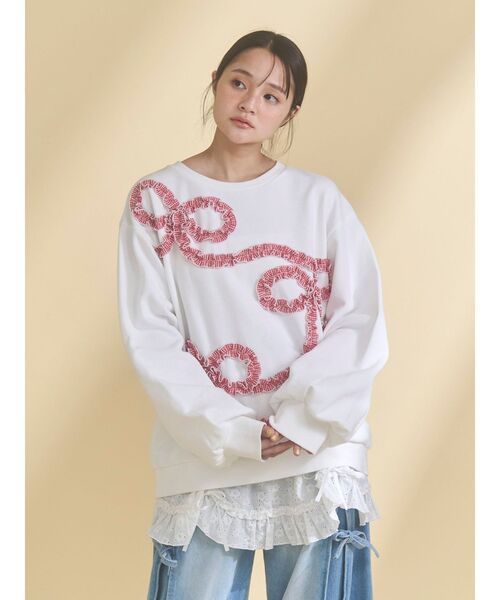 merry jenny（メリージェニー）の「airy lace apron（スカート・レディース・その他1/グレー/オフホワイト・FREE）」の22枚目の写真