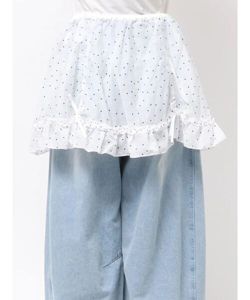 merry jenny(メリージェニー)の「airy lace apron(スカート・レディース・その他1/グレー/オフホワイト・FREE)」の6枚目の写真