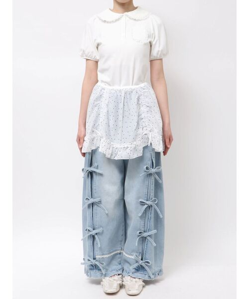 merry jenny(メリージェニー)の「airy lace apron(スカート・レディース・その他1/グレー/オフホワイト・FREE)」の10枚目の写真
