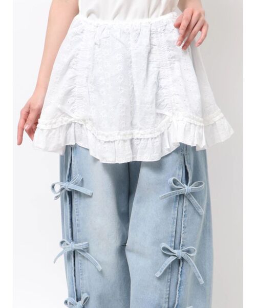 merry jenny(メリージェニー)の「airy lace apron(スカート・レディース・その他1/グレー/オフホワイト・FREE)」の14枚目の写真