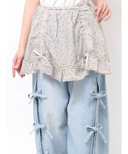merry jenny(メリージェニー)の「airy lace apron(スカート・レディース・その他1/グレー/オフホワイト・FREE)」の15枚目の写真