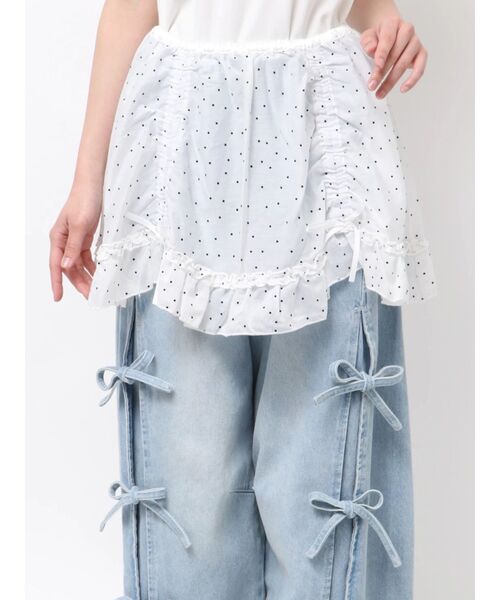 merry jenny(メリージェニー)の「airy lace apron(スカート・レディース・その他1/グレー/オフホワイト・FREE)」の16枚目の写真