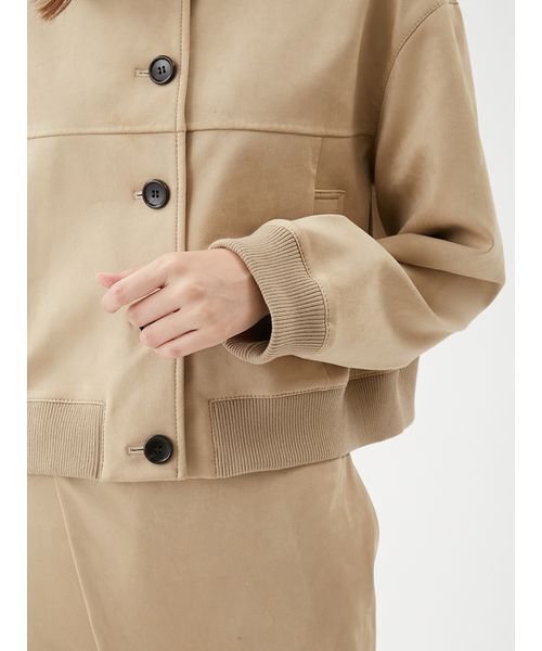 Mila Owen（ミラオーウェン）の「【セットアップ対応】スウェードブルゾン（ブルゾン・レディース・キャメル/ベージュ/ミント・1/0）」の9枚目の写真