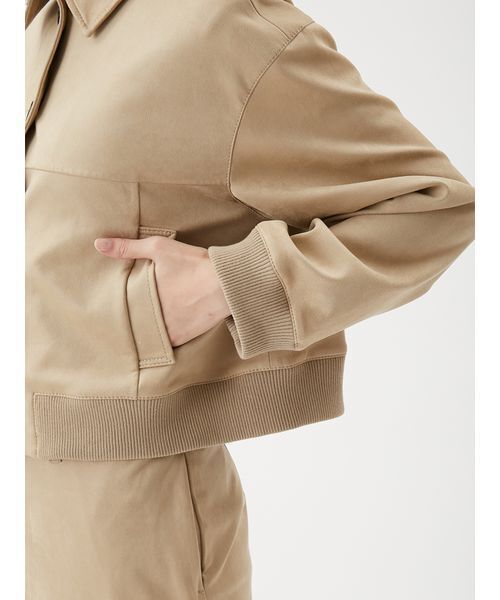 Mila Owen（ミラオーウェン）の「【セットアップ対応】スウェードブルゾン（ブルゾン・レディース・キャメル/ベージュ/ミント・1/0）」の10枚目の写真