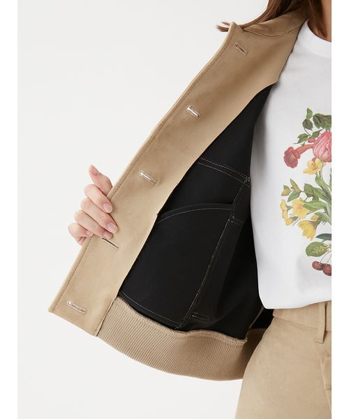 Mila Owen（ミラオーウェン）の「【セットアップ対応】スウェードブルゾン（ブルゾン・レディース・キャメル/ベージュ/ミント・1/0）」の12枚目の写真