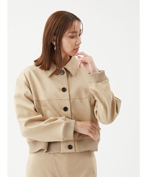 Mila Owen（ミラオーウェン）の「【セットアップ対応】スウェードブルゾン（ブルゾン・レディース・キャメル/ベージュ/ミント・1/0）」の13枚目の写真