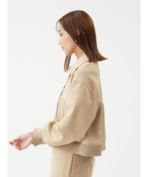 Mila Owen（ミラオーウェン）の「【セットアップ対応】スウェードブルゾン（ブルゾン・レディース・キャメル/ベージュ/ミント・1/0）」の14枚目の写真