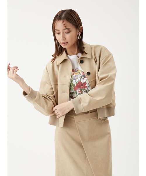 Mila Owen（ミラオーウェン）の「【セットアップ対応】スウェードブルゾン（ブルゾン・レディース・キャメル/ベージュ/ミント・1/0）」の16枚目の写真