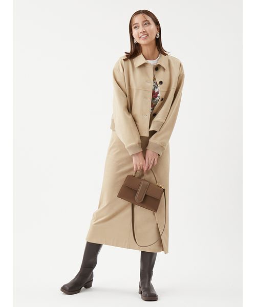 Mila Owen（ミラオーウェン）の「【セットアップ対応】スウェードブルゾン（ブルゾン・レディース・キャメル/ベージュ/ミント・1/0）」の21枚目の写真