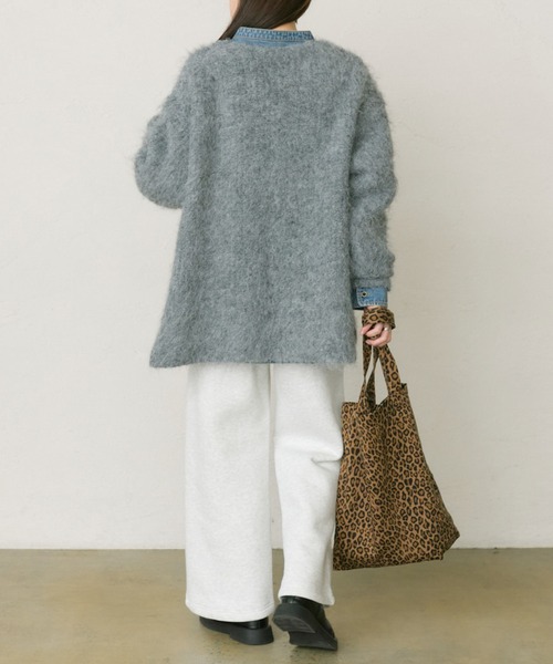 PUAL CE CIN(ピュアルセシン)の「起毛Vネックニットプルオーバー(ニット/セーター・レディース・ピンク/ライトベージュ/グレー/ブルー・FREE)」の22枚目の写真