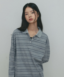 SSEMI STRIPE PK T-SHIRT(GR)