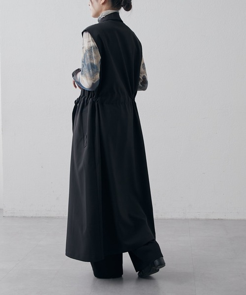 Lui's(ルイス)の「マルチWAYレイヤースタンドカラーコート(トレンチコート・レディース・ブラック/モカ・FREE)」の16枚目の写真