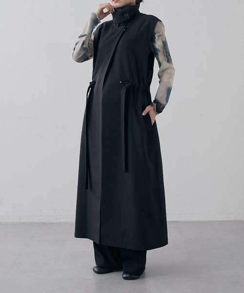 Lui's(ルイス)の「マルチWAYレイヤースタンドカラーコート(トレンチコート・レディース・ブラック/モカ・FREE)」の17枚目の写真