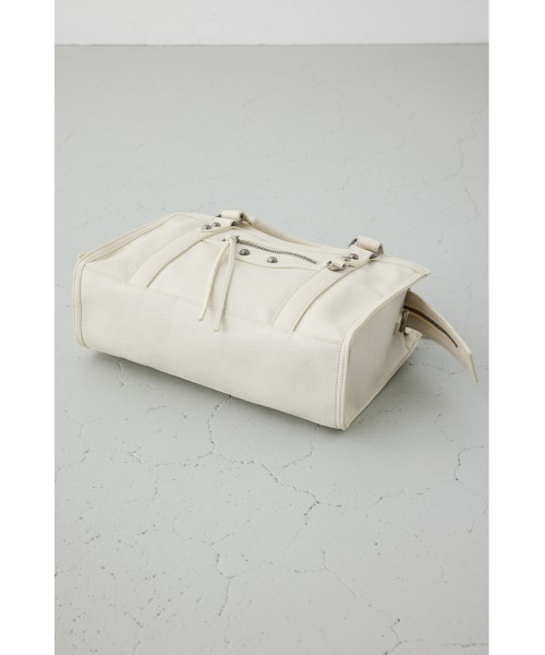 AZUL by moussy(アズールバイマウジー)の「フェイクレザーハンドバッグ(ショルダーバッグ・レディース・ブラック/アンティークシルバー/アイボリー・FREE)」の10枚目の写真