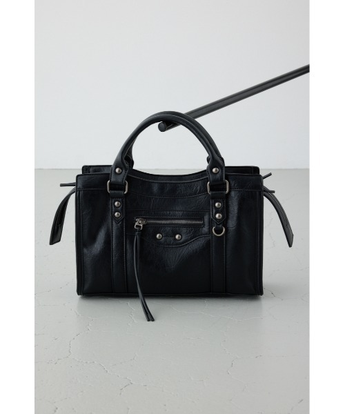 AZUL by moussy(アズールバイマウジー)の「フェイクレザーハンドバッグ(ショルダーバッグ・レディース・ブラック/アンティークシルバー/アイボリー・FREE)」の16枚目の写真