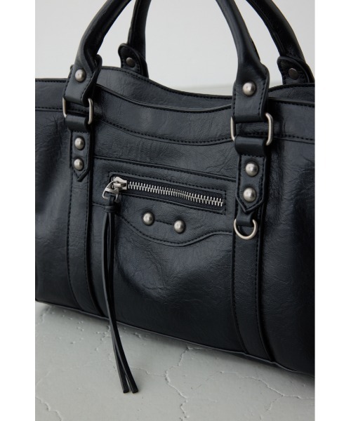 AZUL by moussy(アズールバイマウジー)の「フェイクレザーハンドバッグ(ショルダーバッグ・レディース・ブラック/アンティークシルバー/アイボリー・FREE)」の20枚目の写真