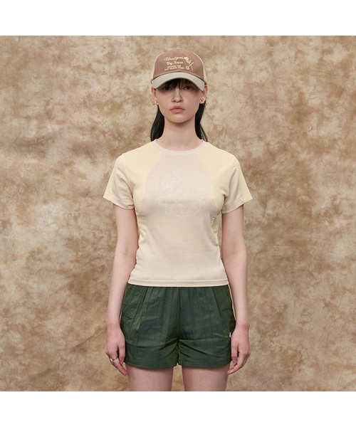 UNALLOYED(アナロイド)の「カラーブロックジャージートップ/ライトイエロー(Tシャツ/カットソー・レディース・その他・FREE)」の1枚目の写真