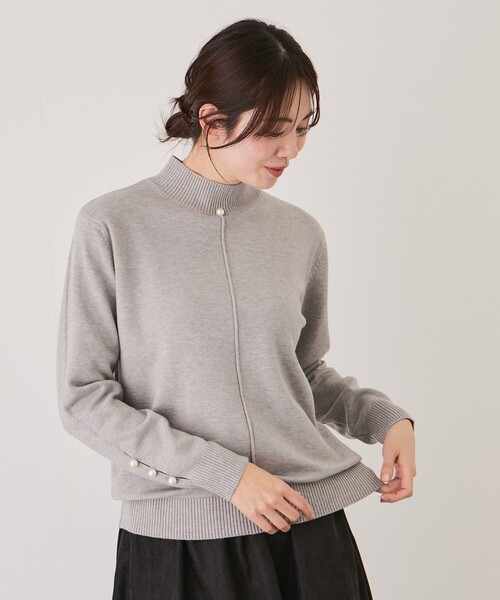 Jayro(ジャイロ)の「ポイントパール付きニットプルオーバー(ニット/セーター・レディース・グレー/ホワイト系その他2/ブルー/ブラック/ピンク/イエロー・M)」の12枚目の写真