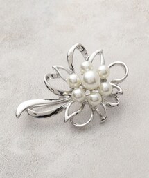 OPAQUE.CLIP（オペークドットクリップ）の「メタルフラワーフェイクパールブローチ（ブローチ/コサージュ）」