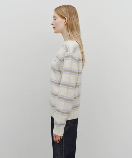 MARITHE + FRANCOIS GIRBAUD(マリテフランソワジルボー)の「MULTI STRIPE KNIT PULLOVER(ニット/セーター・レディース・アイボリー・X-LARGE/LARGE/MEDIUM/SMALL)」の3枚目の写真