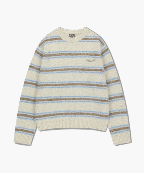 MARITHE + FRANCOIS GIRBAUD(マリテフランソワジルボー)の「MULTI STRIPE KNIT PULLOVER(ニット/セーター・レディース・アイボリー・X-LARGE/LARGE/MEDIUM/SMALL)」の6枚目の写真