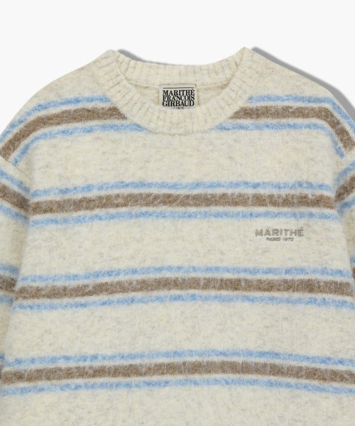 MARITHE + FRANCOIS GIRBAUD(マリテフランソワジルボー)の「MULTI STRIPE KNIT PULLOVER(ニット/セーター・レディース・アイボリー・X-LARGE/LARGE/MEDIUM/SMALL)」の8枚目の写真