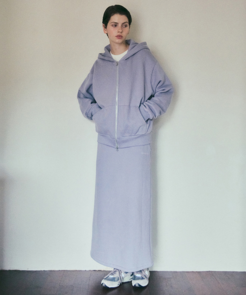 WEDNESDAYOASISFORWOMEN(ウェンズデー オアシス フォー ウーマン)の「ウォームアップベーシック裏起毛フードジップアップ_LIGHT PURPLE(W25-OT13)(パーカー・レディース・ライトパープル・OS)」の3枚目の写真