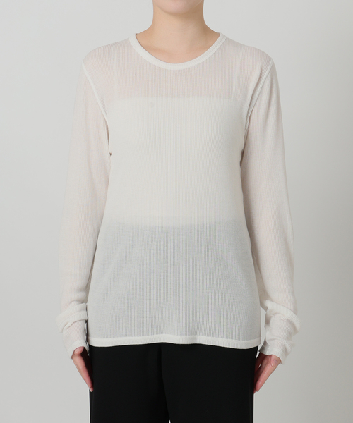 極美品✨DEUXIEME CLASSE テレコ ロングスリーブ プルオーバー長袖 テレコ ロングスリーブ プルオーバー（Tシャツ/カットソー）｜Deuxieme