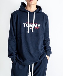 【TOMMY HILFIGER】パーカー　プルオーバー　薄手裏起毛　部屋着　ルームウエア
