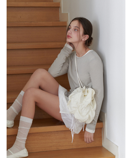 RE_L(リエル)の「Smoothie tencel t-shirt (sage)(Tシャツ/カットソー・レディース・その他・FREE)」の1枚目の写真