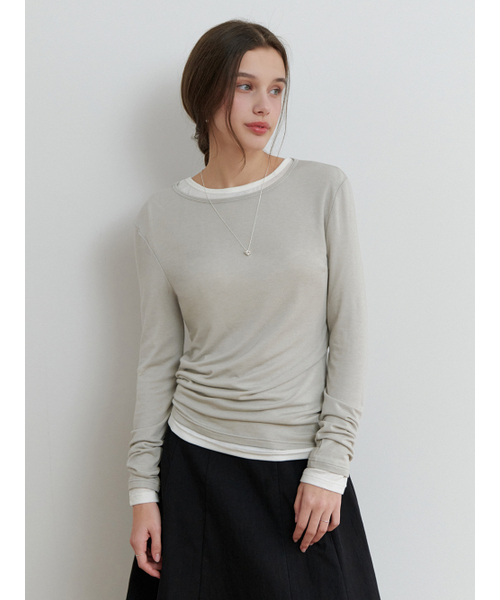 RE_L(リエル)の「Smoothie tencel t-shirt (sage)(Tシャツ/カットソー・レディース・その他・FREE)」の4枚目の写真
