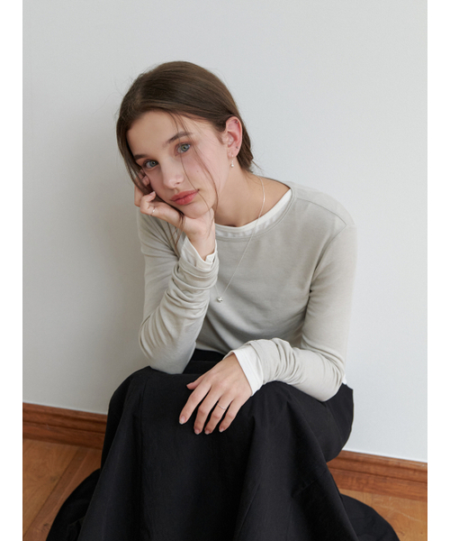 RE_L(リエル)の「Smoothie tencel t-shirt (sage)(Tシャツ/カットソー・レディース・その他・FREE)」の5枚目の写真