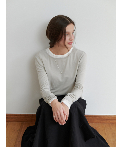 RE_L(リエル)の「Smoothie tencel t-shirt (sage)(Tシャツ/カットソー・レディース・その他・FREE)」の6枚目の写真