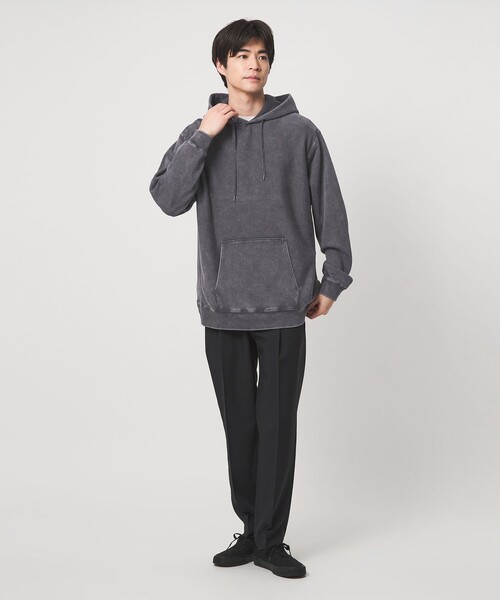 green label relaxing（グリーンレーベルリラクシング）の「スノーウォッシュ フーディ パーカー（パーカー・メンズ・ダークグレー/ライム/ライトピンク・L/S/XL/M）」の5枚目の写真