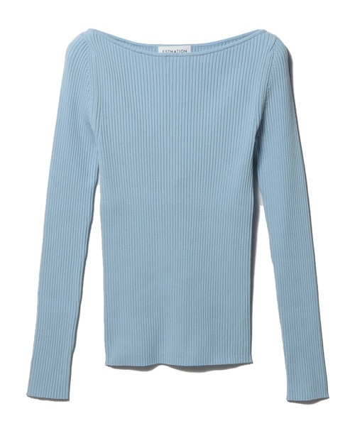 ESTNATION(エストネーション)の「ESTNATION / ボートネックニット(ニット/セーター・レディース・イエロー/オフホワイト/ライトブルー/ネイビー・FREE)」の15枚目の写真