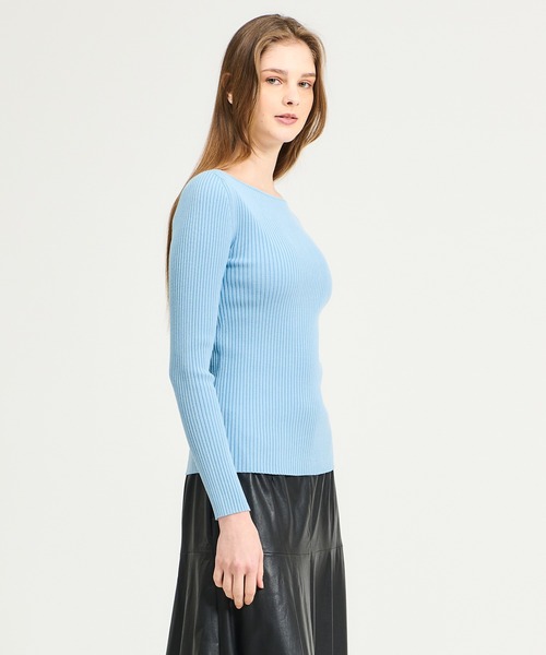 ESTNATION(エストネーション)の「ESTNATION / ボートネックニット(ニット/セーター・レディース・イエロー/オフホワイト/ライトブルー/ネイビー・FREE)」の13枚目の写真