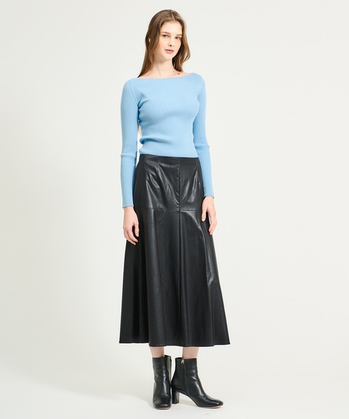 ESTNATION(エストネーション)の「ESTNATION / ボートネックニット(ニット/セーター・レディース・イエロー/オフホワイト/ライトブルー/ネイビー・FREE)」の14枚目の写真