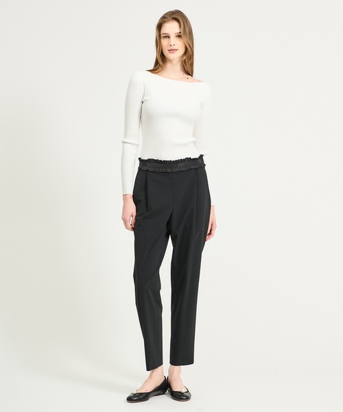 ESTNATION(エストネーション)の「ESTNATION / ボートネックニット(ニット/セーター・レディース・イエロー/オフホワイト/ライトブルー/ネイビー・FREE)」の5枚目の写真